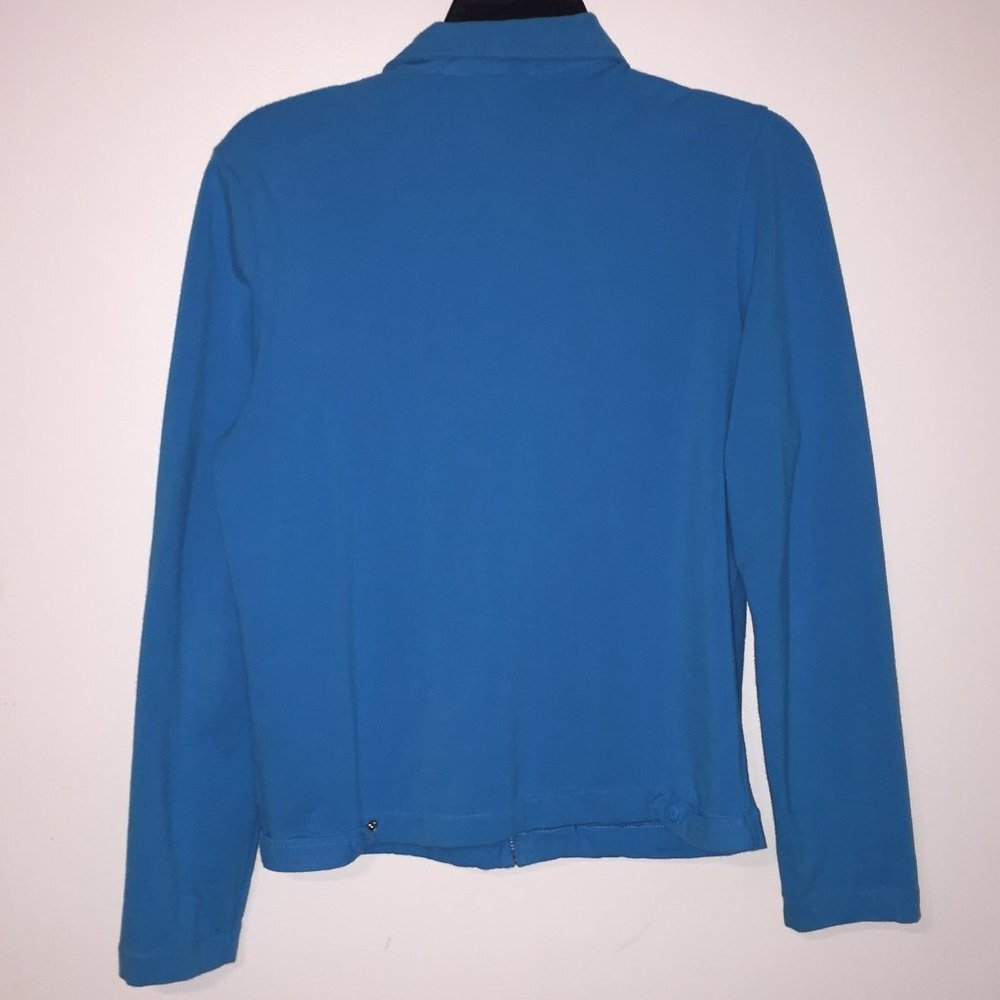 Turquoise Sporty Sweater - Picture 2 of 6